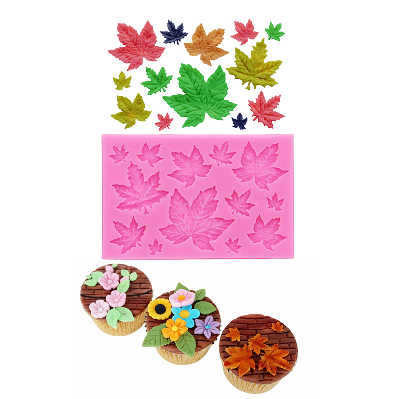 Resin Art Clay - GJ-61 Maple Leaf Silicone Mold, Folha