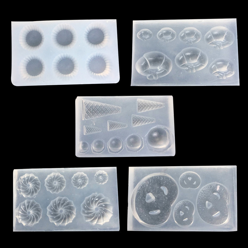 Resin Art Clay - Molde de Silicone para Mini Biscoitos,
