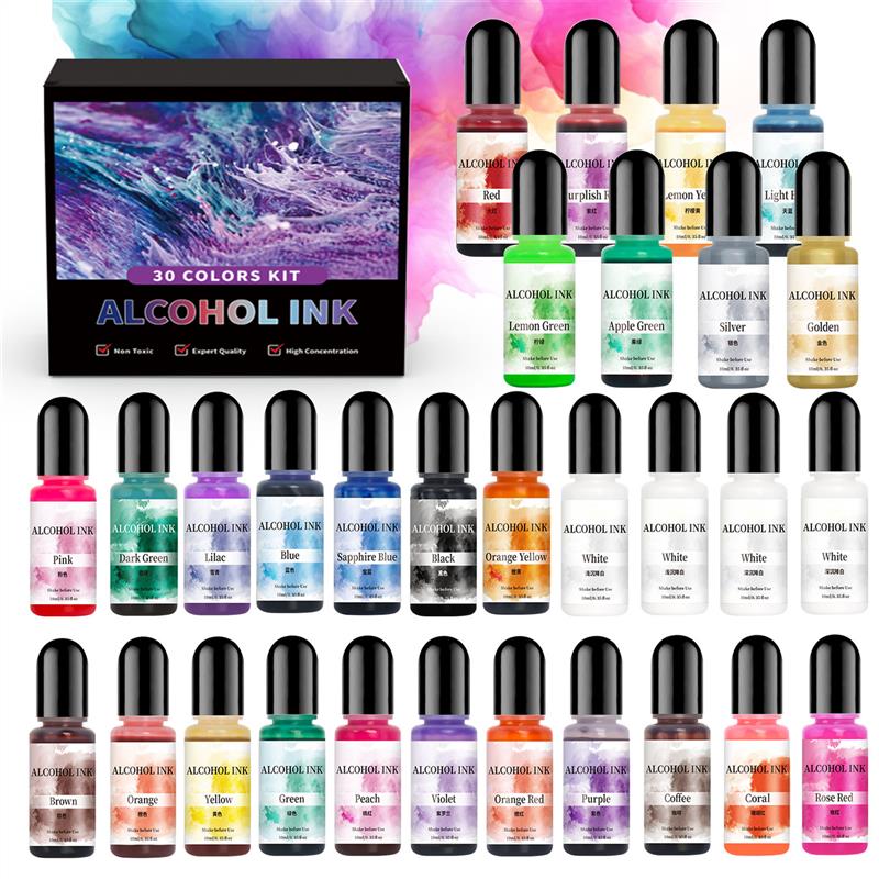 Resin Art Alcohol Ink - 1 conjunto de tinta de arte