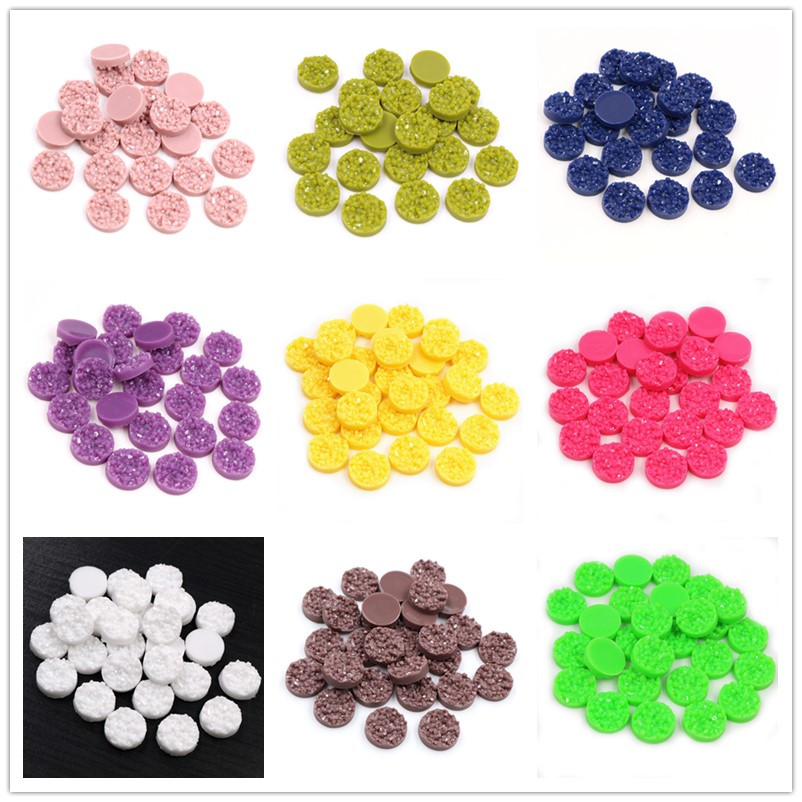 Resin Art Jewelry Kit - 40 peças cabochões druzy de resina