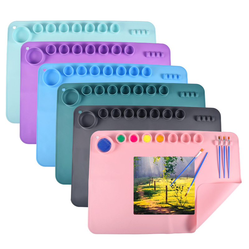 Resin Art Clay - Non-Stick Silicone Pintura Mat, Pintura a