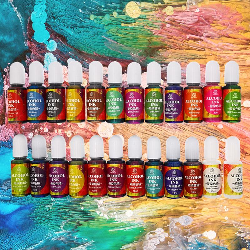 Resin Art Alcohol Ink - 24 cores 10ml tinta de arte