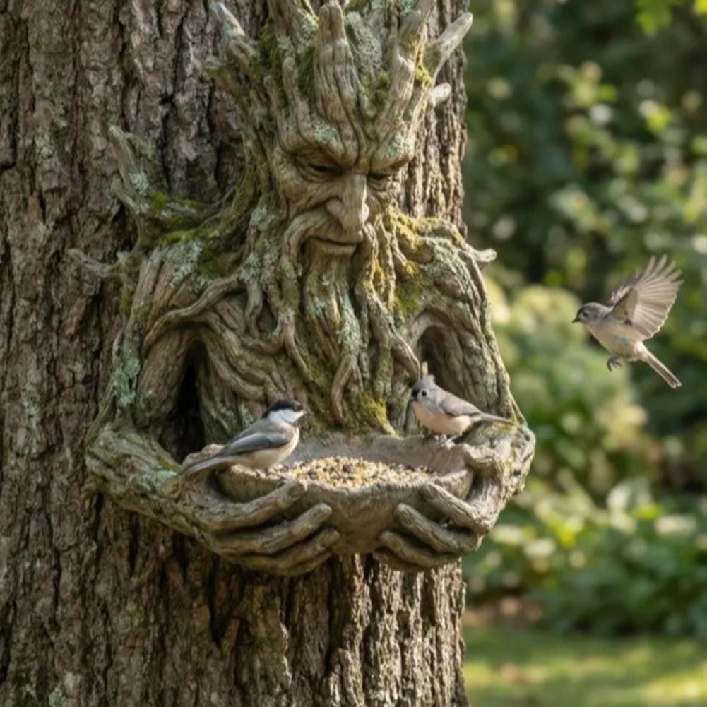 Resin Art On Wood - Comedouro para Pássaros Montado em Árvore,