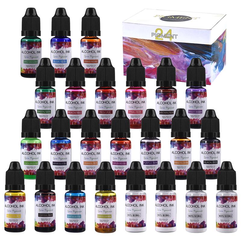 Resin Art Alcohol Ink - Kit Pigmento Resina Epóxi, Art Ink,