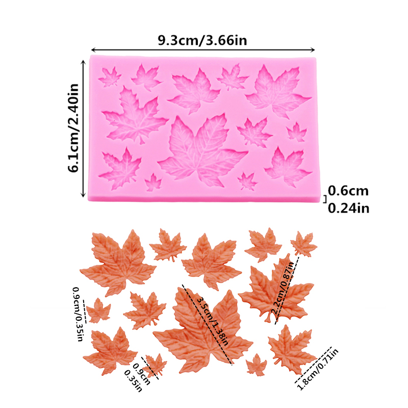 GJ-61 Maple Leaf Silicone Mold - Resin Art Clay avaliação e preço