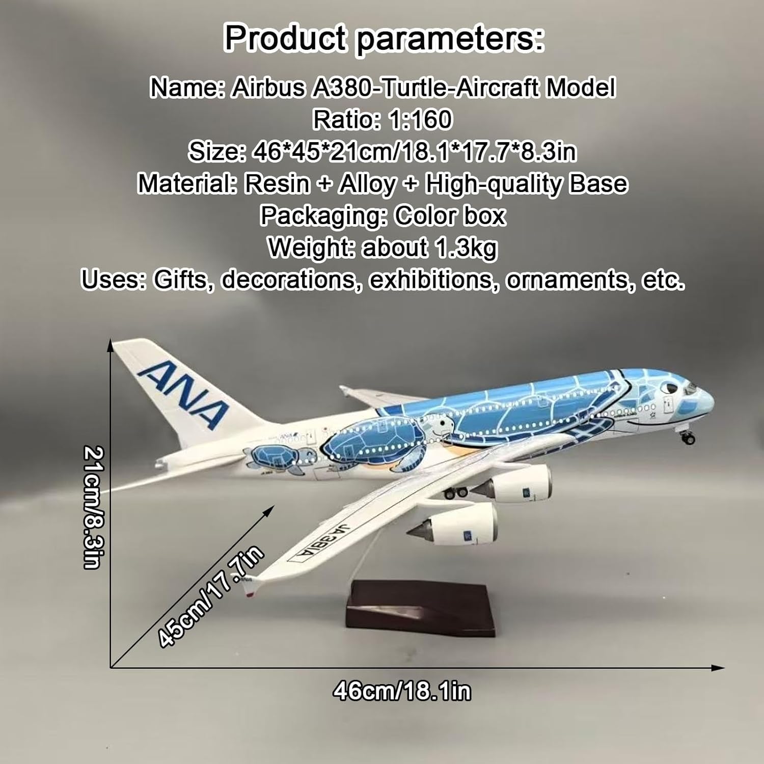 Aeronave escala 1/160 a380 air - Resin Art Beach avaliação e preço