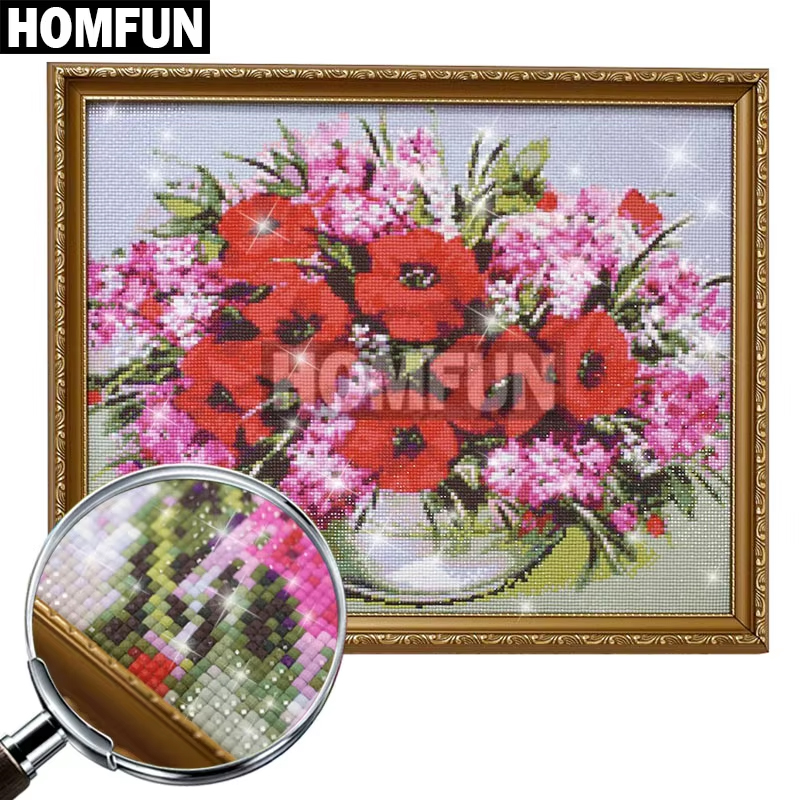 Homfun diy 5d pintura diamante - Resin Art Beach avaliação e preço