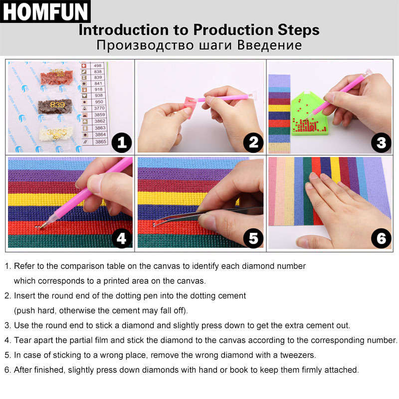 Homfun diy 5d pintura diamante - Resin Art Beach avaliação e preço