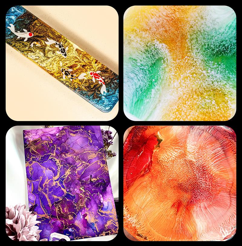 1 conjunto de tinta de arte ál - Resin Art Alcohol Ink avaliação e preço