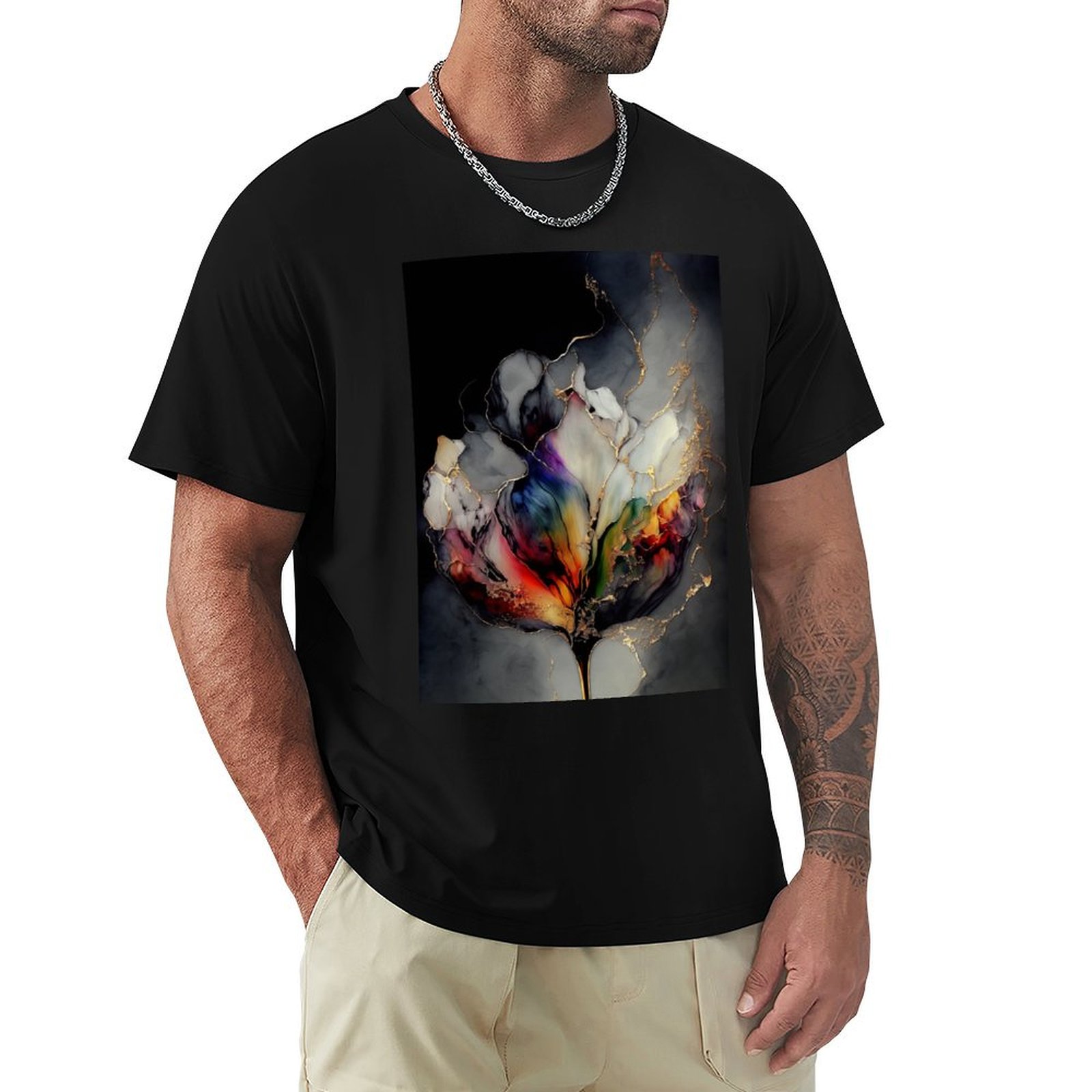 Tulip Symphony - Camiseta de A - Resin Art Alcohol Ink avaliação e preço