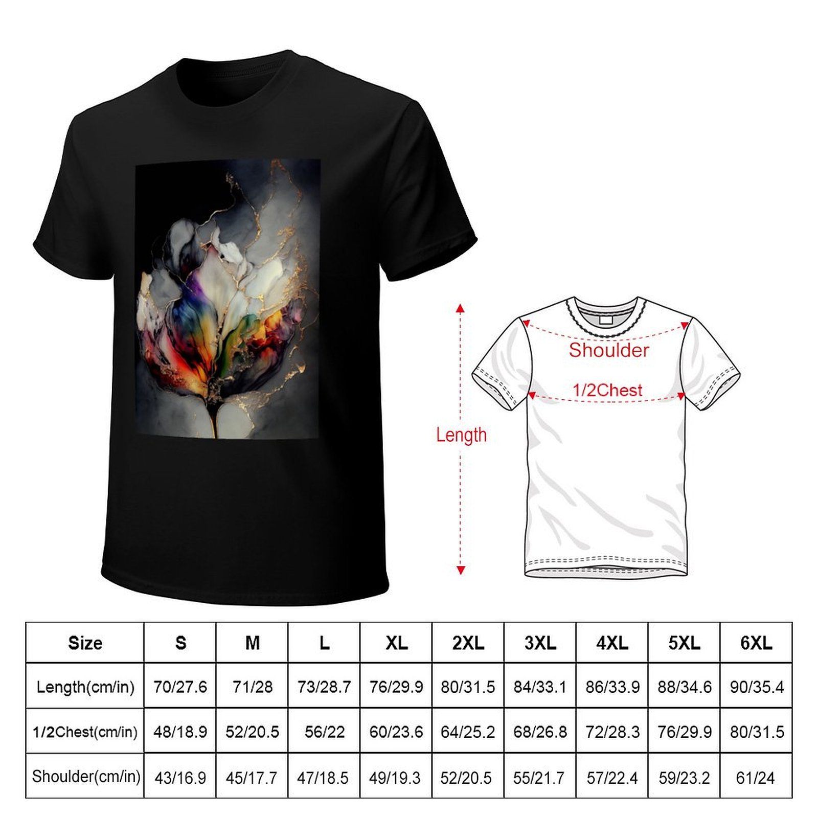 Tulip Symphony - Camiseta de A - Resin Art Alcohol Ink avaliação e preço