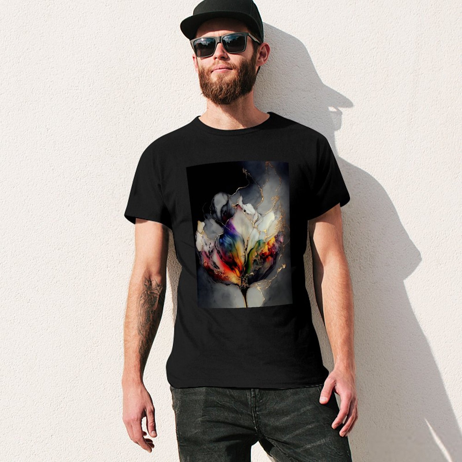 Tulip Symphony - Camiseta de A - Resin Art Alcohol Ink avaliação e preço