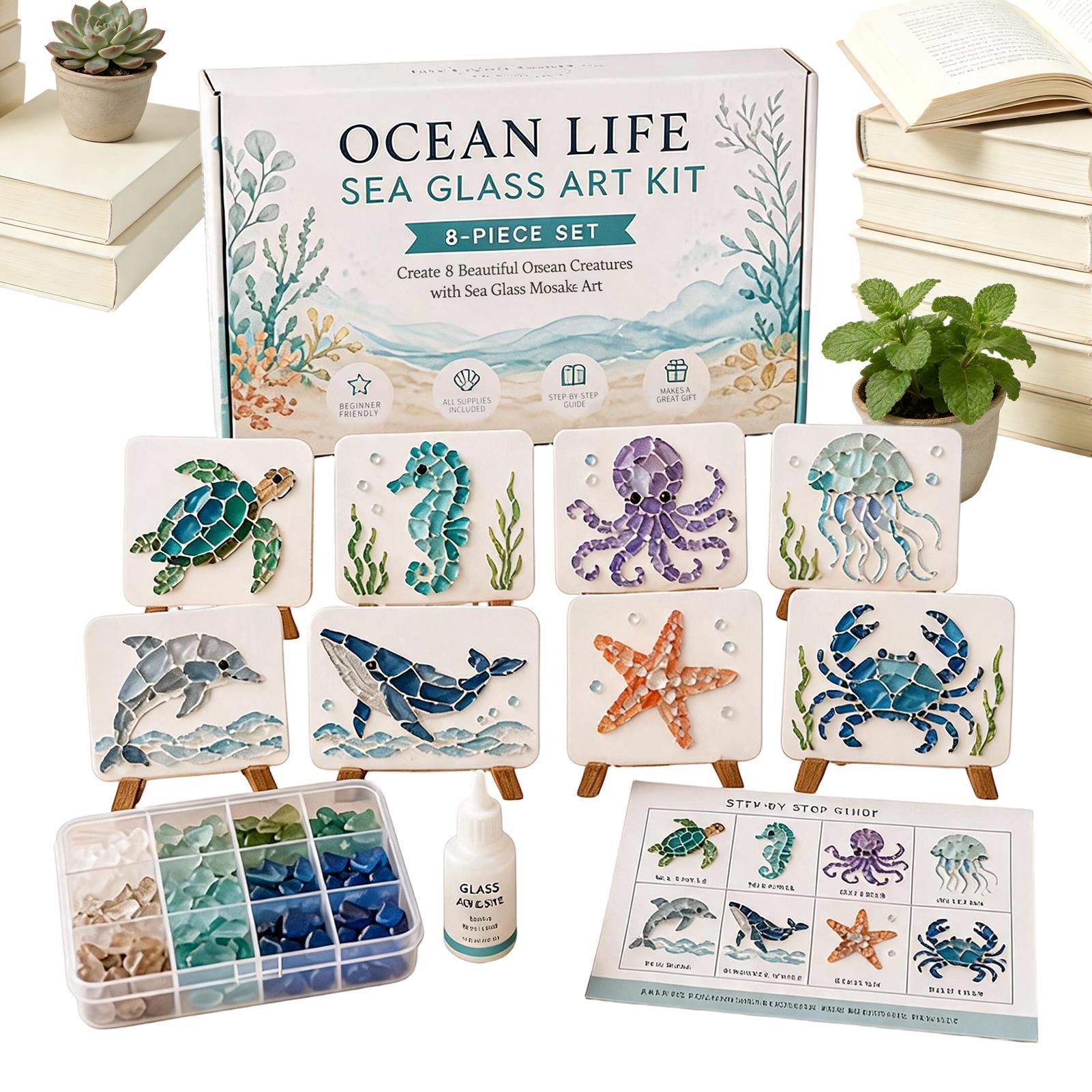 Kit de Arte em Mosaico de Vidr - Resin Art Beach avaliação e preço