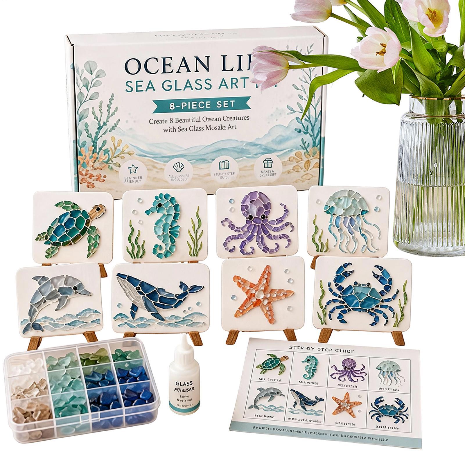 Kit de Arte em Mosaico de Vidr - Resin Art Beach avaliação e preço