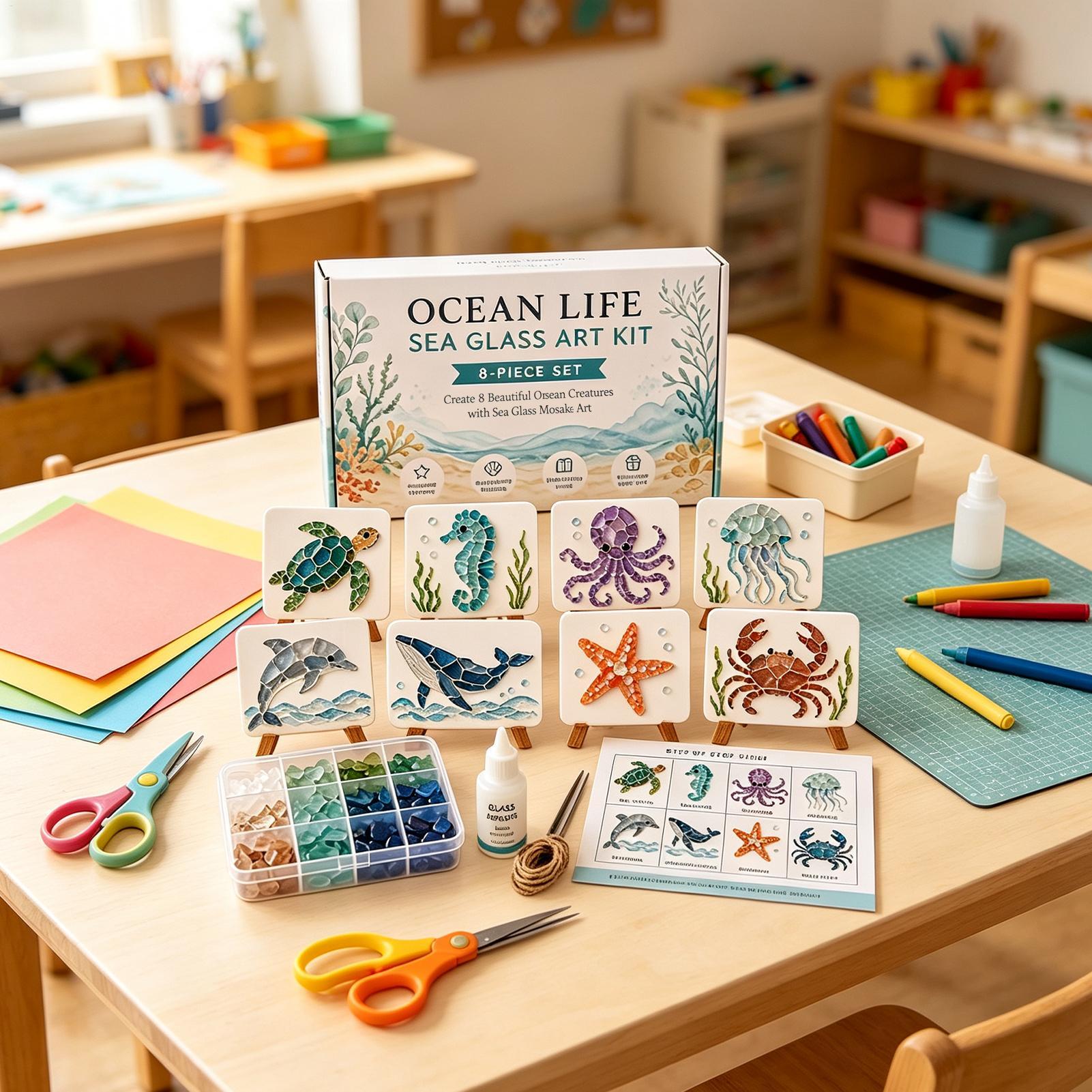Kit de Arte em Mosaico de Vidr - Resin Art Beach avaliação e preço