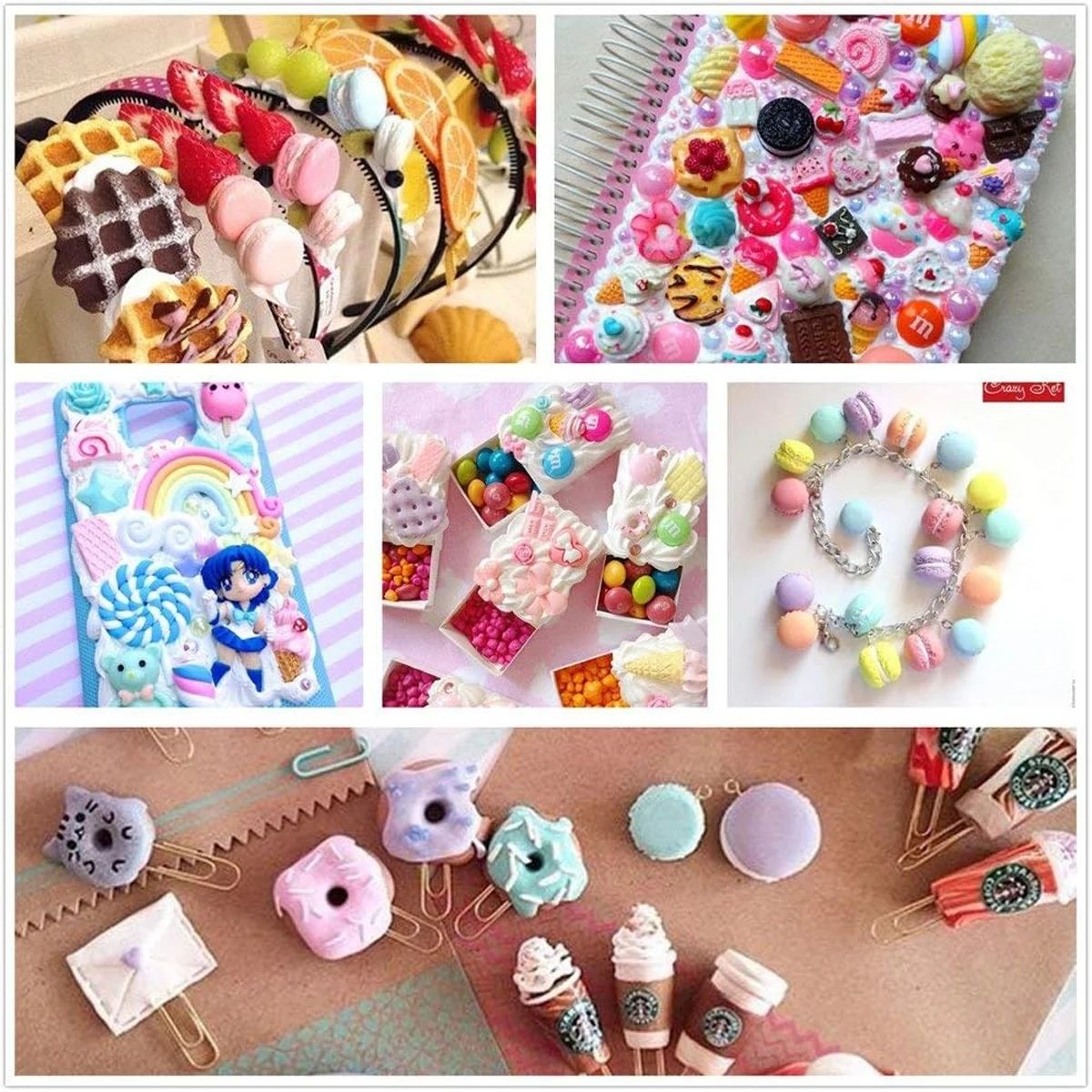 30 pçs aleatório doces slime e - Resin Art Products avaliação e preço