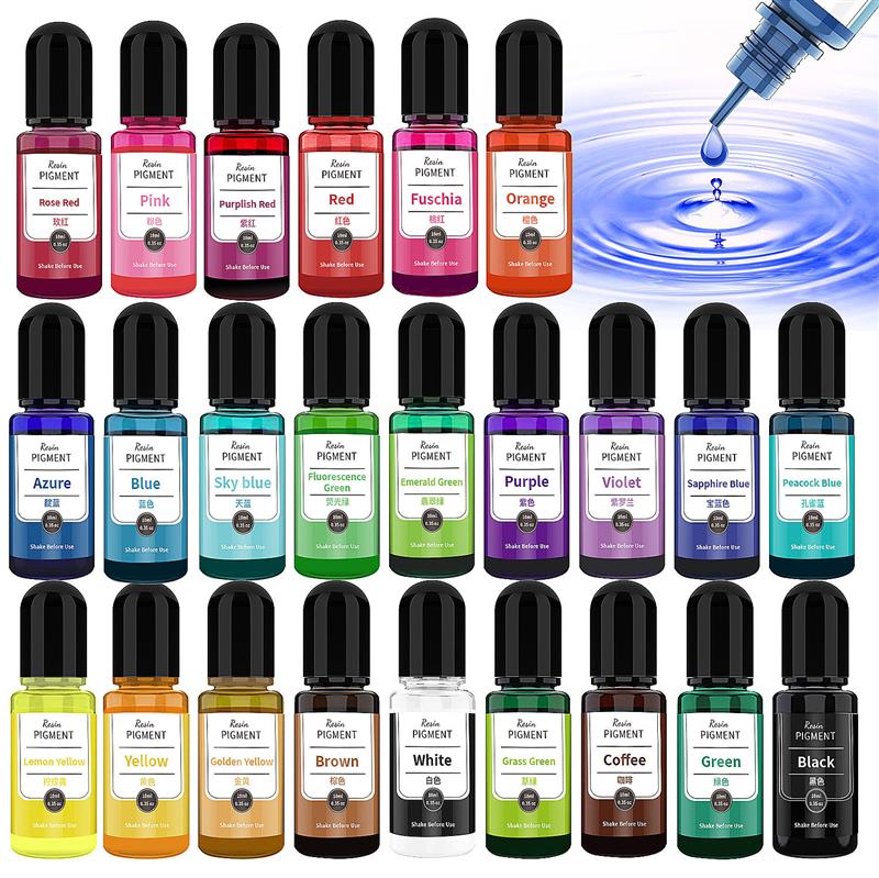 24 cores 10ml/garrafa resina e - Resin Art Alcohol Ink avaliação e preço