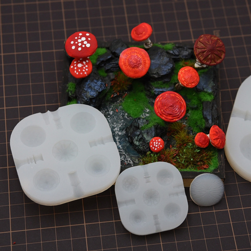 2 pçs/set mini cogumelo molde  - Resin Art Clay avaliação e preço