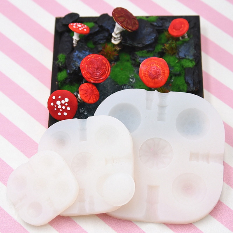 2 pçs/set mini cogumelo molde  - Resin Art Clay avaliação e preço