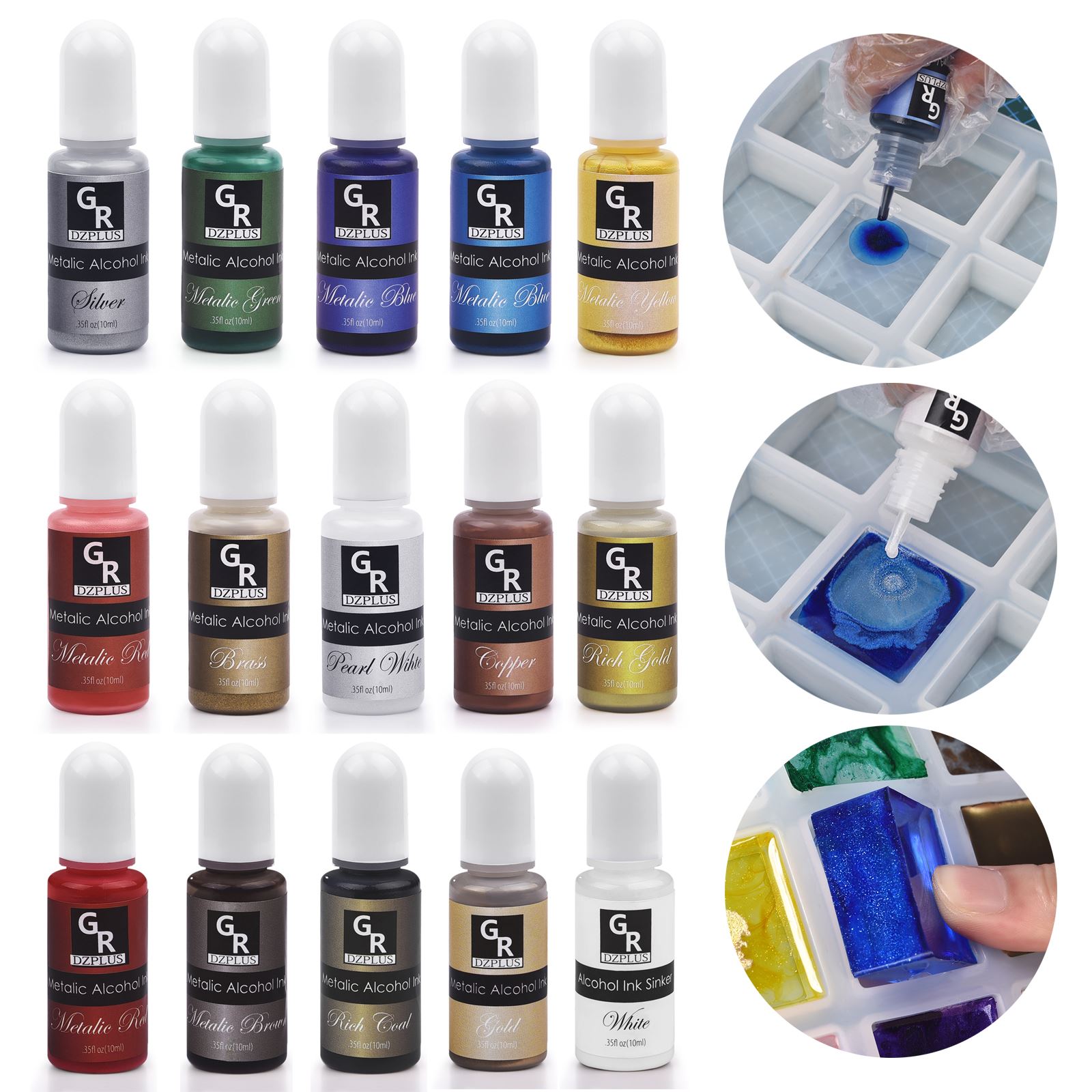 1 conjunto de pigmento de resi - Resin Art Alcohol Ink avaliação e preço